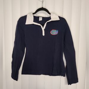 Jones & Mitchell gators collared sweater size L